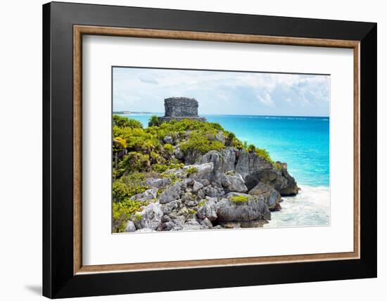 ¡Viva Mexico! Collection - Tulum Ruins along Caribbean Coastline - Yucatan-Philippe Hugonnard-Framed Photographic Print