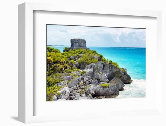 ¡Viva Mexico! Collection - Tulum Ruins along Caribbean Coastline - Yucatan-Philippe Hugonnard-Framed Photographic Print