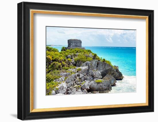 ¡Viva Mexico! Collection - Tulum Ruins along Caribbean Coastline - Yucatan-Philippe Hugonnard-Framed Photographic Print