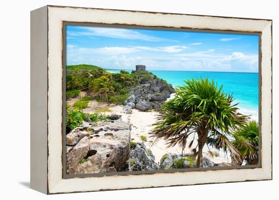 ¡Viva Mexico! Collection - Tulum Ruins along Caribbean Coastline-Philippe Hugonnard-Framed Premier Image Canvas