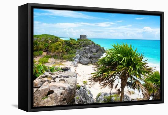 ¡Viva Mexico! Collection - Tulum Ruins along Caribbean Coastline-Philippe Hugonnard-Framed Premier Image Canvas