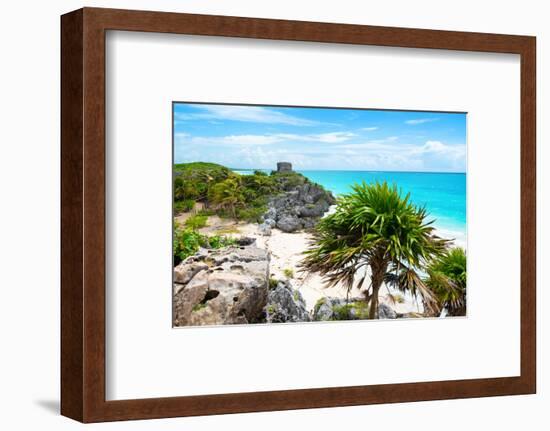 ¡Viva Mexico! Collection - Tulum Ruins along Caribbean Coastline-Philippe Hugonnard-Framed Photographic Print