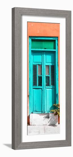 ¡Viva Mexico! Collection - Turquoise Window and Coral Wall-Philippe Hugonnard-Framed Photographic Print