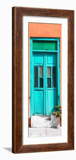 ¡Viva Mexico! Collection - Turquoise Window and Coral Wall-Philippe Hugonnard-Framed Photographic Print