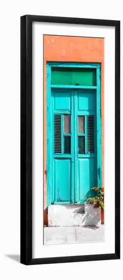 ¡Viva Mexico! Collection - Turquoise Window and Coral Wall-Philippe Hugonnard-Framed Photographic Print