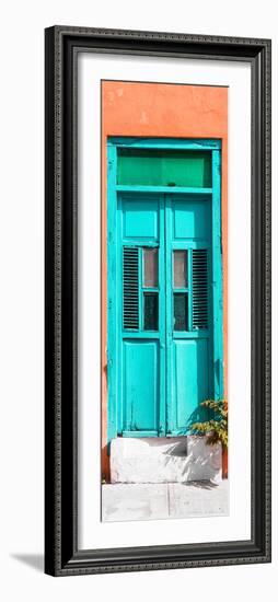 ¡Viva Mexico! Collection - Turquoise Window and Coral Wall-Philippe Hugonnard-Framed Photographic Print