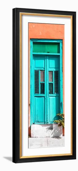 ¡Viva Mexico! Collection - Turquoise Window and Coral Wall-Philippe Hugonnard-Framed Photographic Print