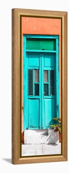 ¡Viva Mexico! Collection - Turquoise Window and Coral Wall-Philippe Hugonnard-Framed Premier Image Canvas