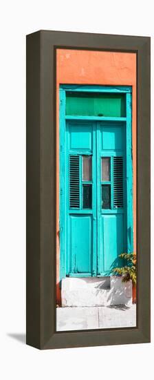 ¡Viva Mexico! Collection - Turquoise Window and Coral Wall-Philippe Hugonnard-Framed Premier Image Canvas