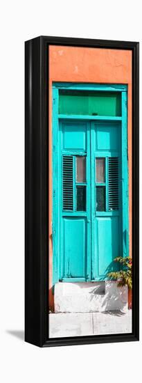 ¡Viva Mexico! Collection - Turquoise Window and Coral Wall-Philippe Hugonnard-Framed Premier Image Canvas