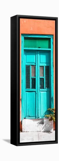 ¡Viva Mexico! Collection - Turquoise Window and Coral Wall-Philippe Hugonnard-Framed Premier Image Canvas