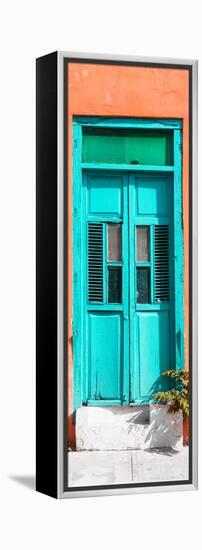 ¡Viva Mexico! Collection - Turquoise Window and Coral Wall-Philippe Hugonnard-Framed Premier Image Canvas