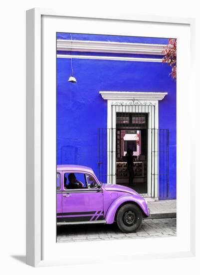 ¡Viva Mexico! Collection - Volkswagen Beetle Car - Royal Blue & Purple-Philippe Hugonnard-Framed Photographic Print