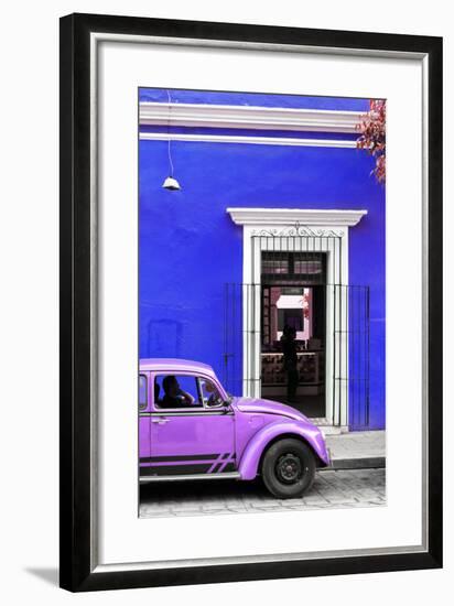 ¡Viva Mexico! Collection - Volkswagen Beetle Car - Royal Blue & Purple-Philippe Hugonnard-Framed Photographic Print