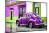 ¡Viva Mexico! Collection - VW Beetle and Purple Wall-Philippe Hugonnard-Mounted Photographic Print