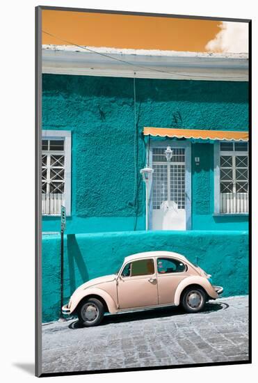 ¡Viva Mexico! Collection - VW Beetle Car and Coral green Wall-Philippe Hugonnard-Mounted Photographic Print