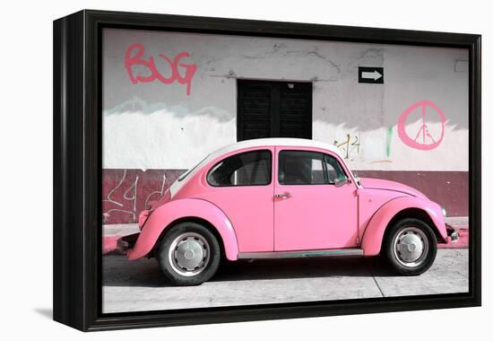 ¡Viva Mexico! Collection - VW Beetle Car and Light Pink Graffiti-Philippe Hugonnard-Framed Premier Image Canvas