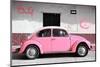 ¡Viva Mexico! Collection - VW Beetle Car and Light Pink Graffiti-Philippe Hugonnard-Mounted Photographic Print