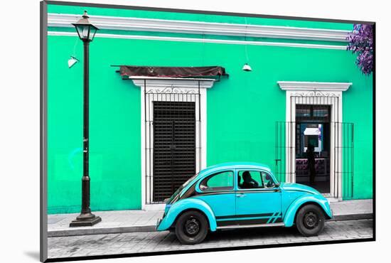 ¡Viva Mexico! Collection - VW Beetle Car - Coral Green & Skyblue-Philippe Hugonnard-Mounted Photographic Print