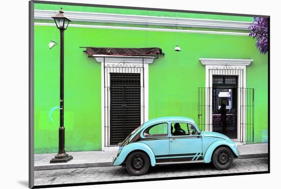 ¡Viva Mexico! Collection - VW Beetle Car - Lime Green & Powder Blue-Philippe Hugonnard-Mounted Photographic Print