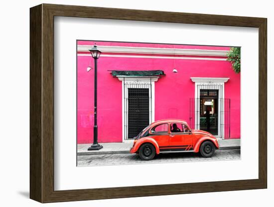 ¡Viva Mexico! Collection - VW Beetle Car - Pink & Red-Philippe Hugonnard-Framed Photographic Print