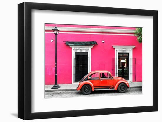 ¡Viva Mexico! Collection - VW Beetle Car - Pink & Red-Philippe Hugonnard-Framed Photographic Print