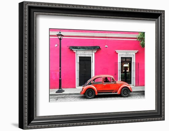 ¡Viva Mexico! Collection - VW Beetle Car - Pink & Red-Philippe Hugonnard-Framed Photographic Print