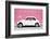 ¡Viva Mexico! Collection - White VW Beetle Car and Light Pink Street Wall-Philippe Hugonnard-Framed Photographic Print