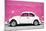 ¡Viva Mexico! Collection - White VW Beetle Car and Pink Street Wall-Philippe Hugonnard-Mounted Premium Photographic Print