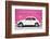 ¡Viva Mexico! Collection - White VW Beetle Car and Pink Street Wall-Philippe Hugonnard-Framed Photographic Print