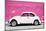 ¡Viva Mexico! Collection - White VW Beetle Car and Pink Street Wall-Philippe Hugonnard-Mounted Photographic Print