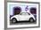 ¡Viva Mexico! Collection - White VW Beetle Car and Purple Graffiti-Philippe Hugonnard-Framed Photographic Print