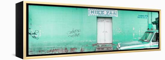 ¡Viva Mexico! Panoramic Collection - "5 de febrero" Coral Green Wall-Philippe Hugonnard-Framed Premier Image Canvas