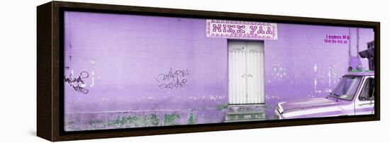 ¡Viva Mexico! Panoramic Collection - "5 de febrero" Purple Wall-Philippe Hugonnard-Framed Premier Image Canvas
