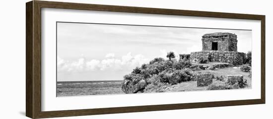 ¡Viva Mexico! Panoramic Collection - Ancient Mayan Fortress in Riviera Maya - Tulum II-Philippe Hugonnard-Framed Photographic Print