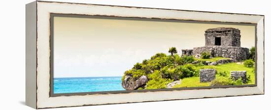 ¡Viva Mexico! Panoramic Collection - Ancient Mayan Fortress in Riviera Maya - Tulum III-Philippe Hugonnard-Framed Premier Image Canvas