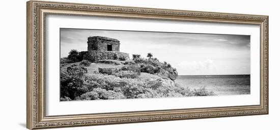 ¡Viva Mexico! Panoramic Collection - Ancient Mayan Fortress in Riviera Maya - Tulum V-Philippe Hugonnard-Framed Photographic Print