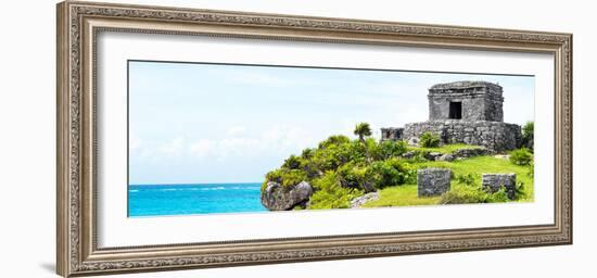 ¡Viva Mexico! Panoramic Collection - Ancient Mayan Fortress in Riviera Maya - Tulum-Philippe Hugonnard-Framed Photographic Print