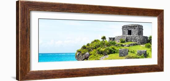 ¡Viva Mexico! Panoramic Collection - Ancient Mayan Fortress in Riviera Maya - Tulum-Philippe Hugonnard-Framed Photographic Print