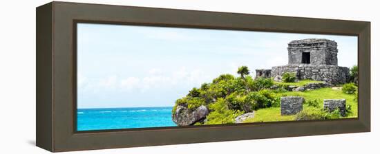 ¡Viva Mexico! Panoramic Collection - Ancient Mayan Fortress in Riviera Maya - Tulum-Philippe Hugonnard-Framed Premier Image Canvas