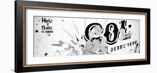 ¡Viva Mexico! Panoramic Collection - B&W SOL Sign Street Wall-Philippe Hugonnard-Framed Photographic Print