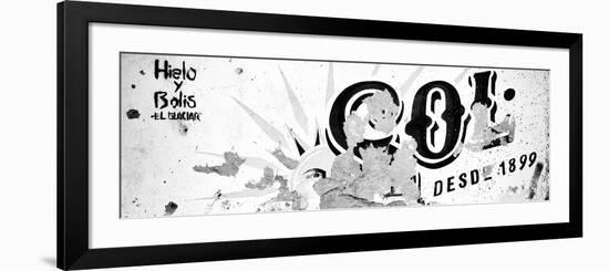 ¡Viva Mexico! Panoramic Collection - B&W SOL Sign Street Wall-Philippe Hugonnard-Framed Photographic Print