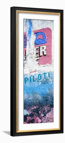 ¡Viva Mexico! Panoramic Collection - Blue Grunge Wall II-Philippe Hugonnard-Framed Photographic Print