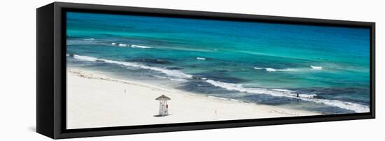 ¡Viva Mexico! Panoramic Collection - Blue Ocean and White Beach - Cancun-Philippe Hugonnard-Framed Premier Image Canvas