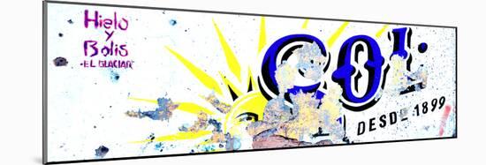 ¡Viva Mexico! Panoramic Collection - Blue SOL Sign Street Wall-Philippe Hugonnard-Mounted Photographic Print
