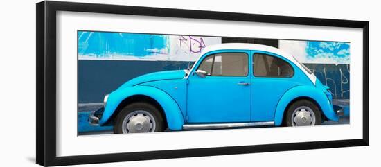 ¡Viva Mexico! Panoramic Collection - Blue VW Beetle-Philippe Hugonnard-Framed Photographic Print