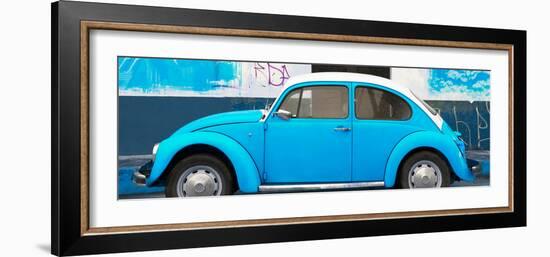 ¡Viva Mexico! Panoramic Collection - Blue VW Beetle-Philippe Hugonnard-Framed Photographic Print