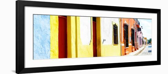 ¡Viva Mexico! Panoramic Collection - Campeche Colorful Street-Philippe Hugonnard-Framed Photographic Print