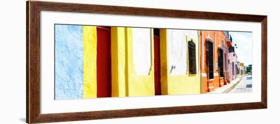 ¡Viva Mexico! Panoramic Collection - Campeche Colorful Street-Philippe Hugonnard-Framed Photographic Print