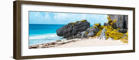 ¡Viva Mexico! Panoramic Collection - Caribbean Coastline in Tulum II-Philippe Hugonnard-Framed Photographic Print